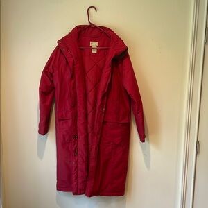 L.L. Bean Women's Cherry Red Puffer Coat